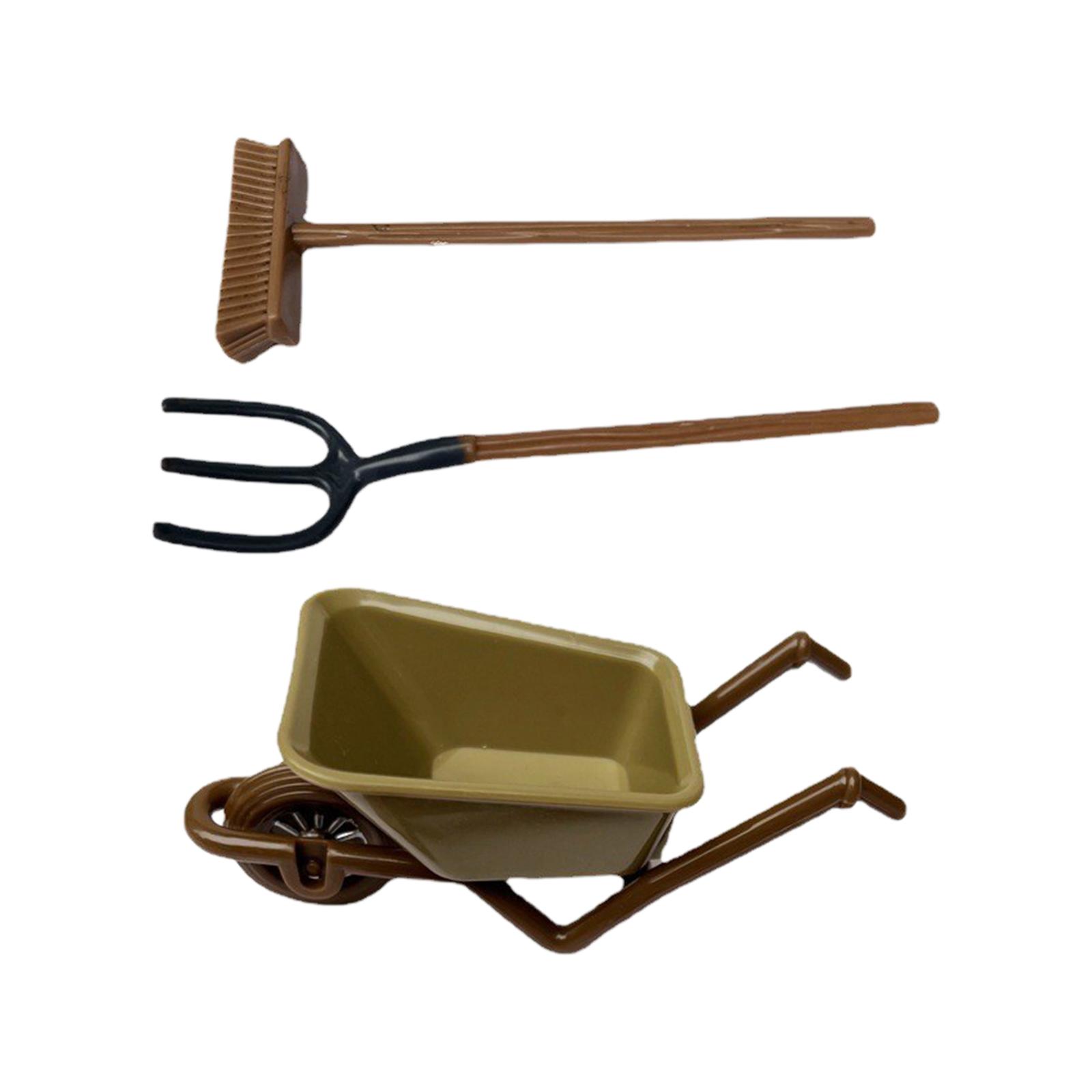 Kids Toys In Store - 3x 1:12 Dollhouse Farm Tools Assembled