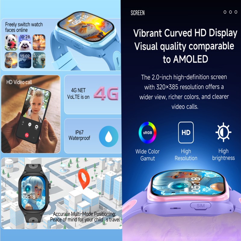 Kids 4G Smartwatch with 2.0 In - Kids Toys Youtube review and price