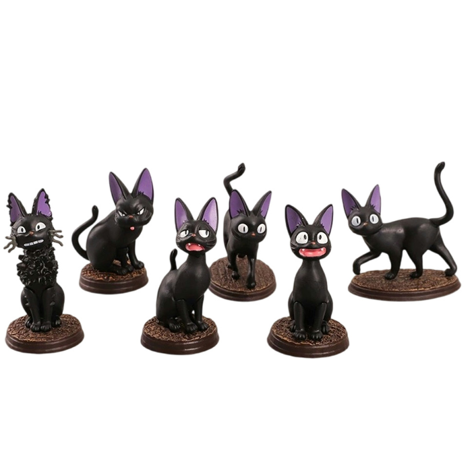 6pcs/set Cartoon Black Cat Jij - Kids Toys Jiji review and price