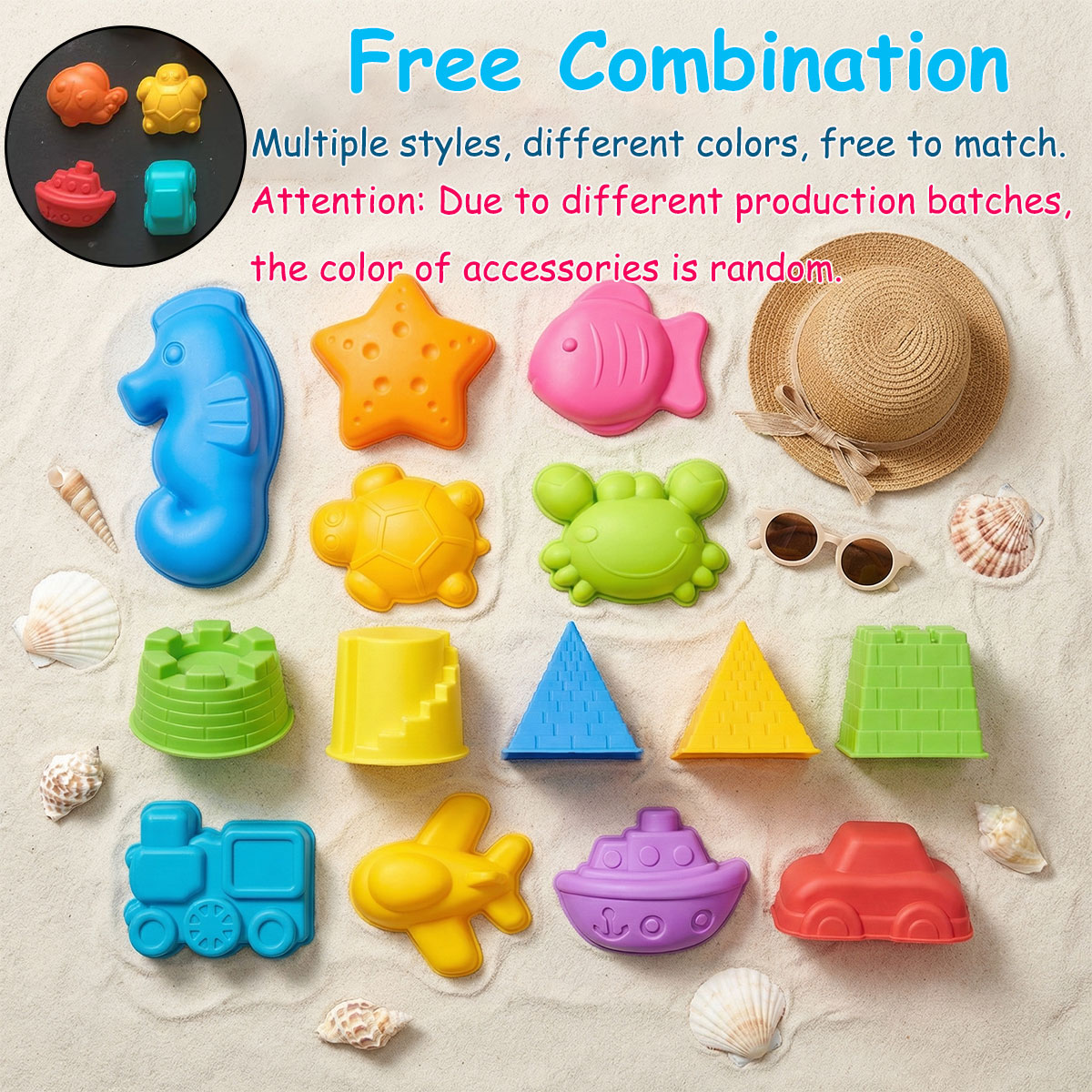 Small Creative Beach Mold Set  - Kinetic Sand Mold review and price