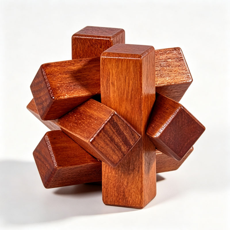 Wooden Knot Puzzle IQ Logic Tr - Wooden Puzzle Kids review and price