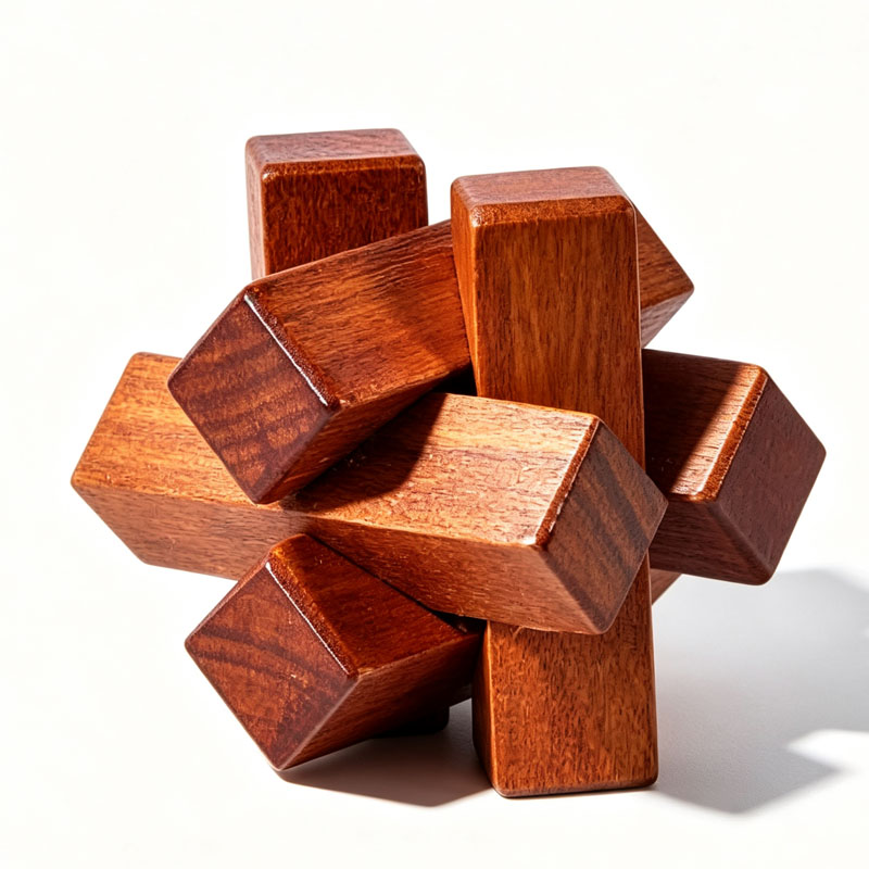 Wooden Knot Puzzle IQ Logic Tr - Wooden Puzzle Kids review and price