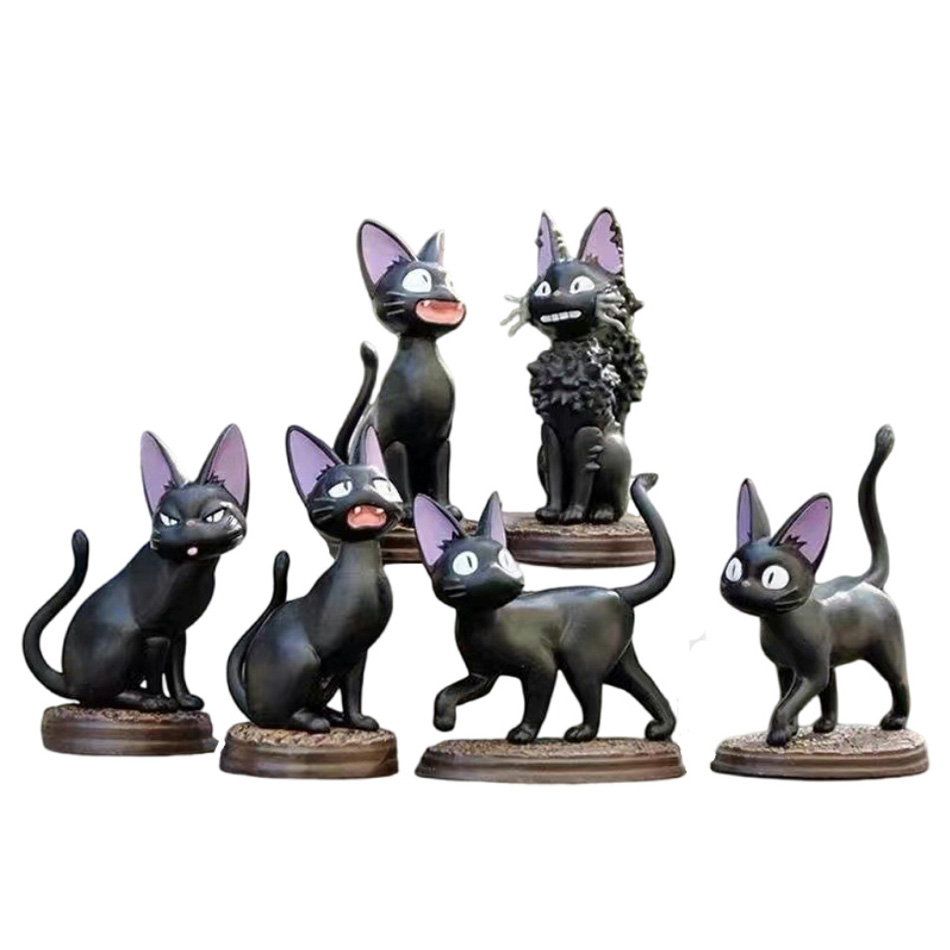 6pcs/set Cartoon Black Cat Jij - Kids Toys Jiji review and price