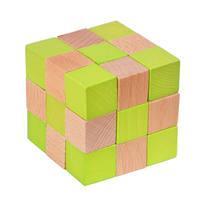Wooden Snake Cube Puzzle IQ Lo - Wooden Puzzle Kids review and price