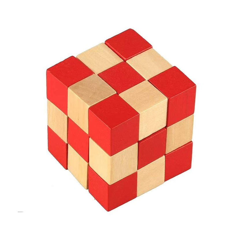 Wooden Snake Cube Puzzle IQ Lo - Wooden Puzzle Kids review and price