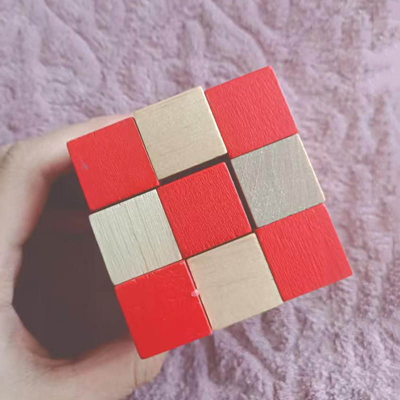 Wooden Snake Cube Puzzle IQ Lo - Wooden Puzzle Kids review and price