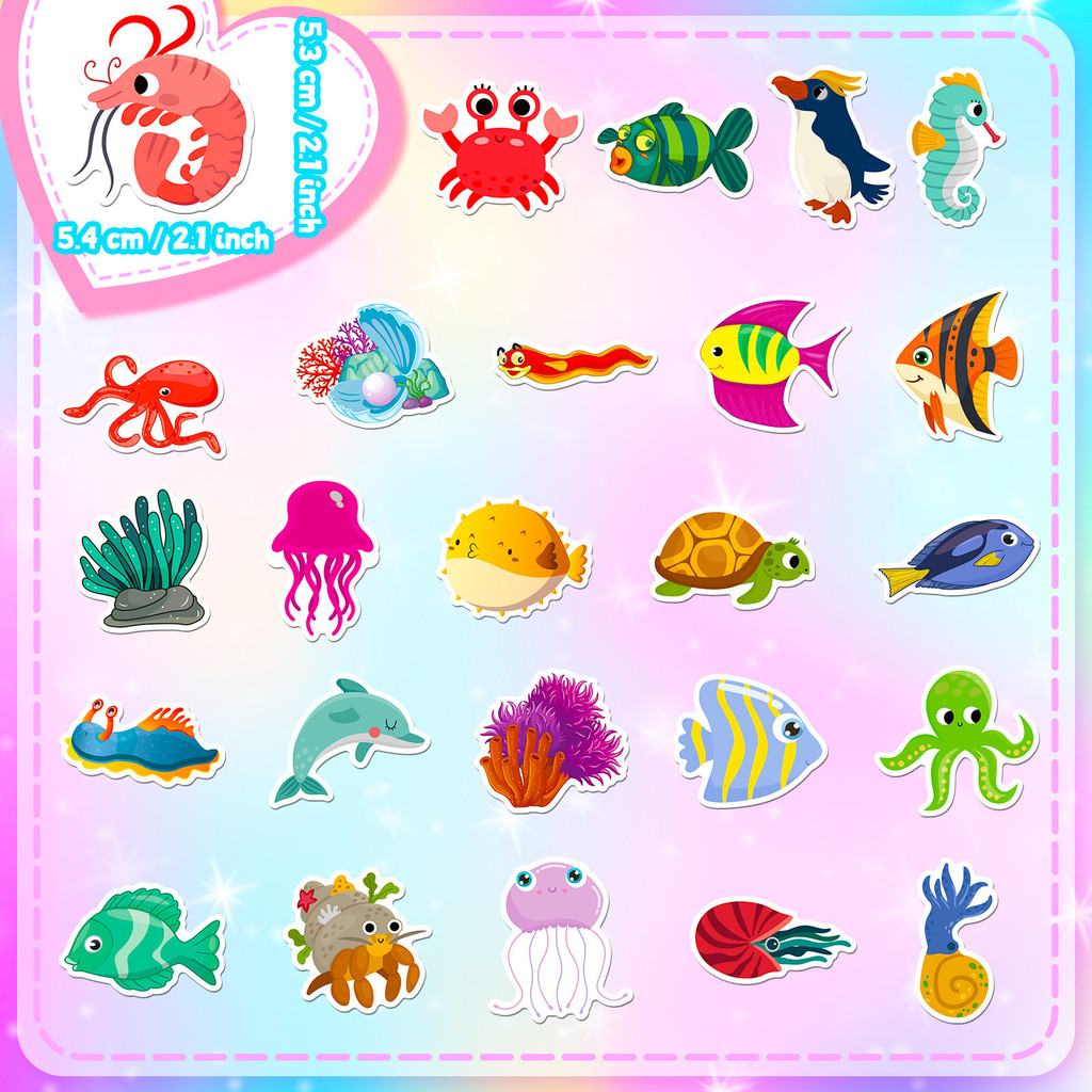 50Pcs Marine Life Stickers Dol - Kids Toys In Store review and price