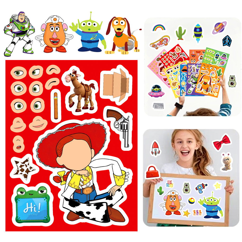 8/16Sheets Make a Face Cartoon - Kids Toys And Games review and price