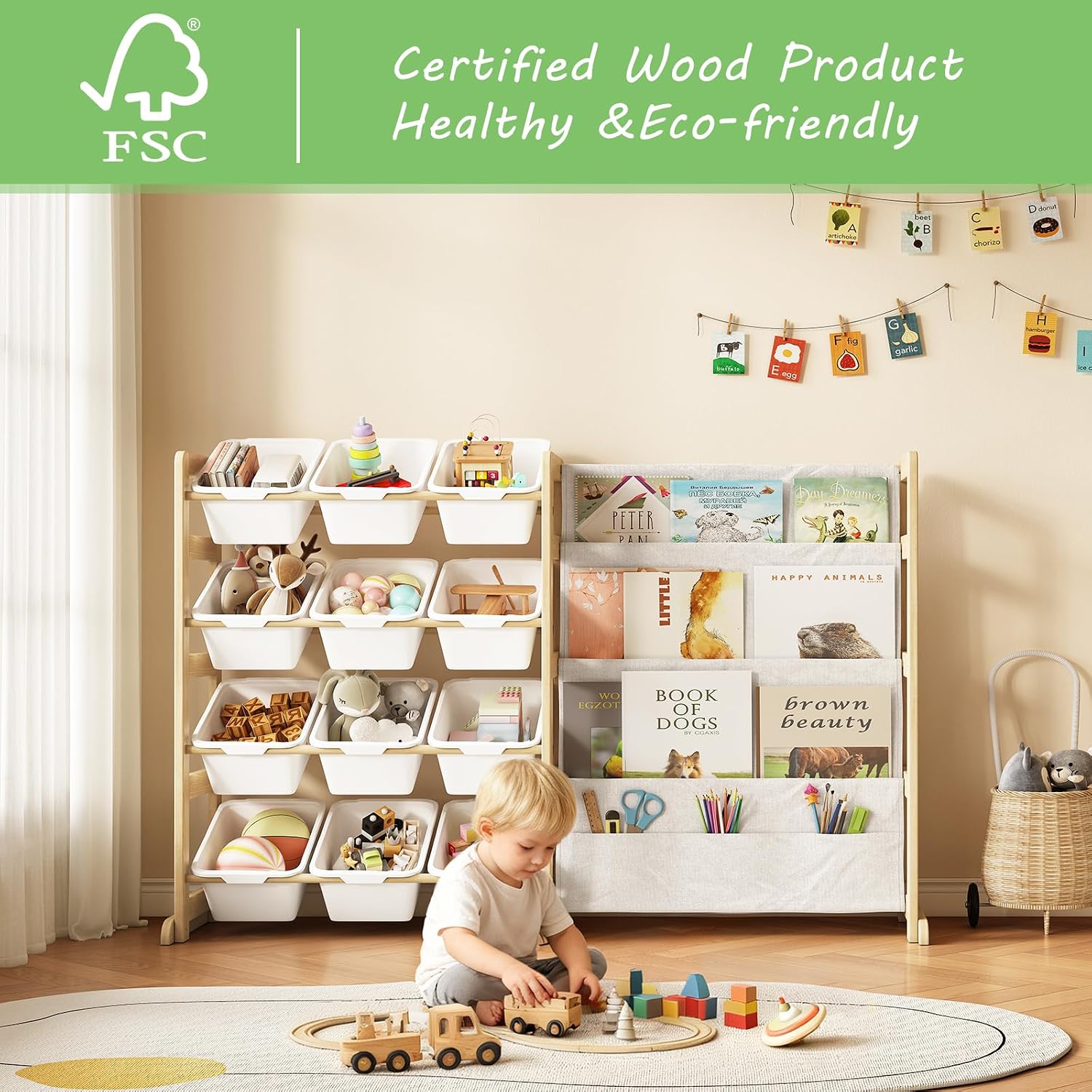 Solid Pine Wood Kids Toy Stora - Kids Toys In Store review and price